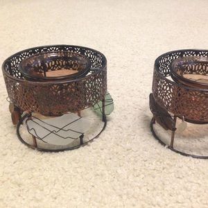 Island Girl Beach Glass votive candle holder